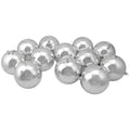 12Ct Silver Splendor Shatterproof Shiny Christmas Ball Ornaments 4 100Mm