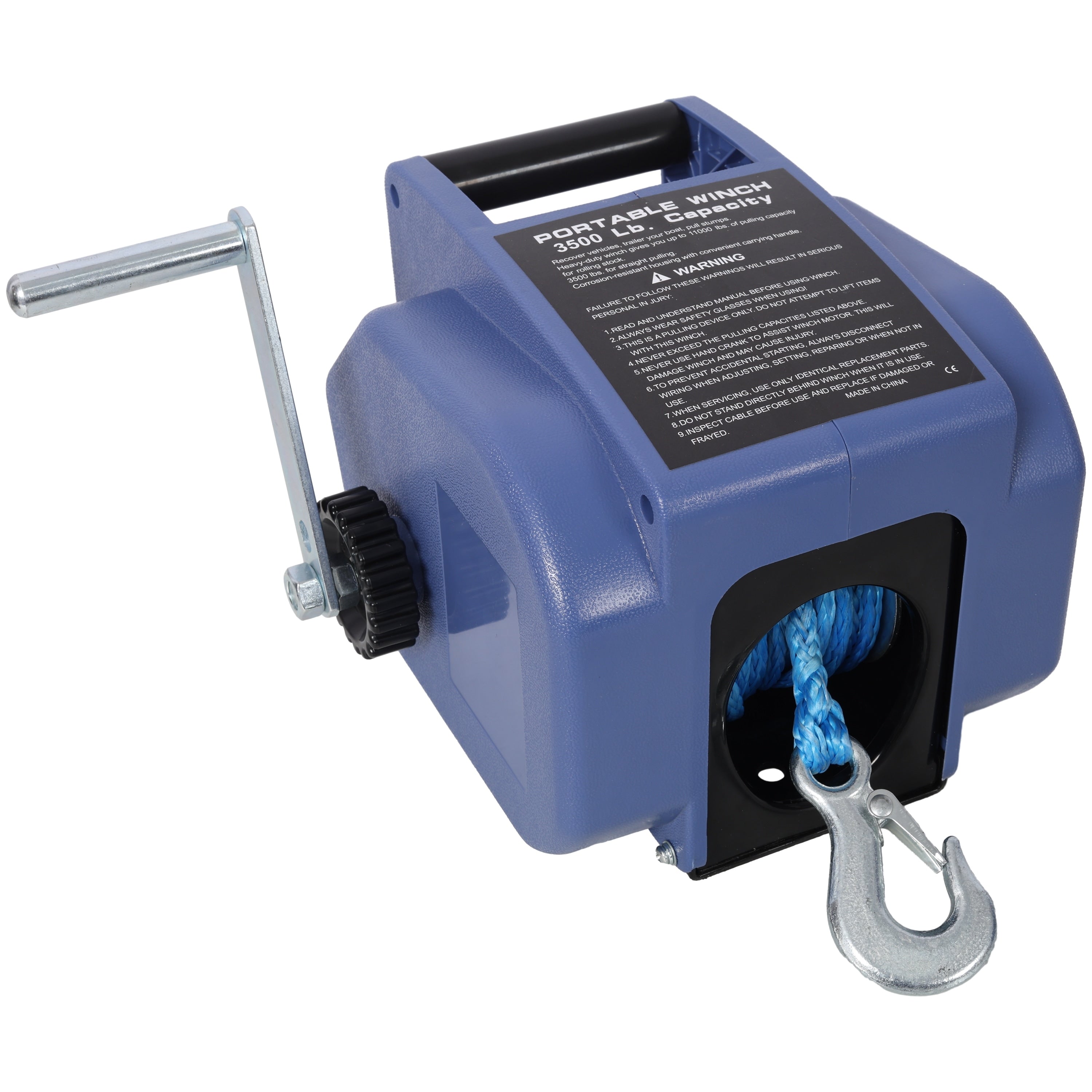 12V 3500Lbs Trailer Winch Reversible Electric Winch For Boats Up To 5000 Lbs With Synthetic Rope With Extra Pulley Hook