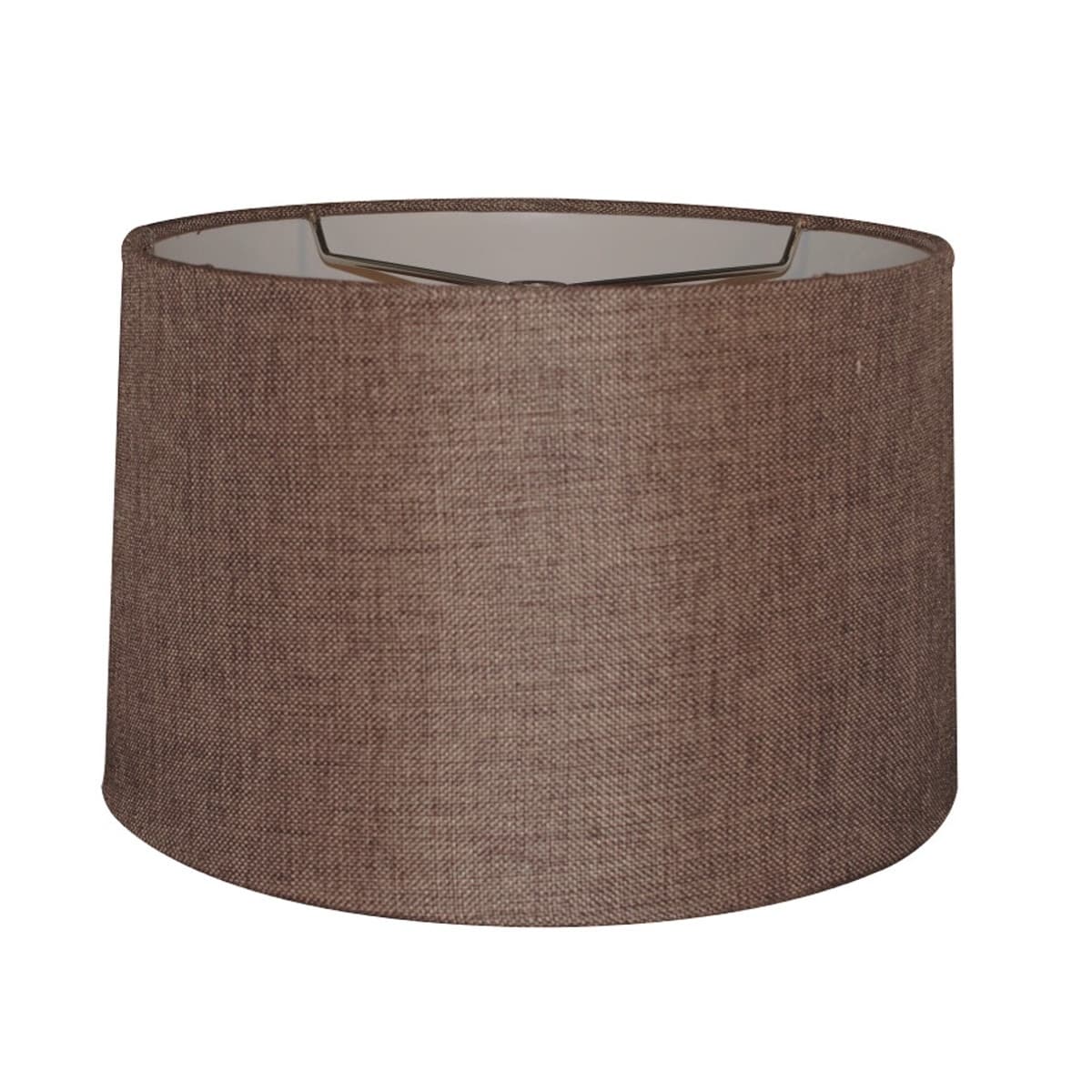 12X14X10 Hardback Drum Lamp Shade Chocolate Burlap