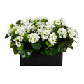 13 In Uv Resistant Artificial Geranium In Rectangular Planter