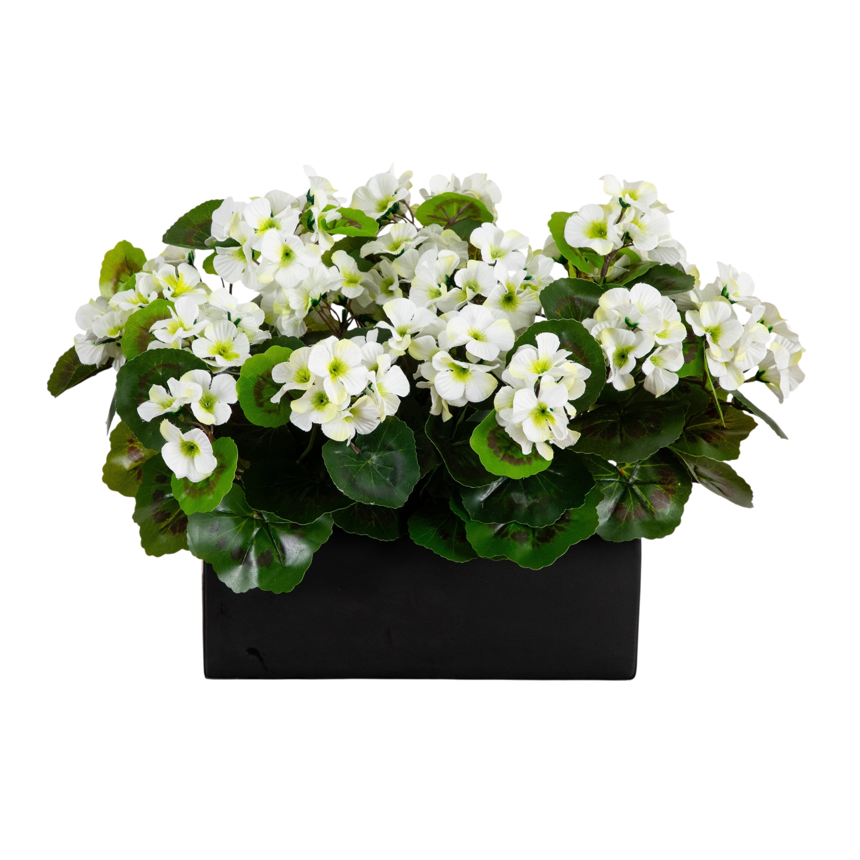 13 In Uv Resistant Artificial Geranium In Rectangular Planter