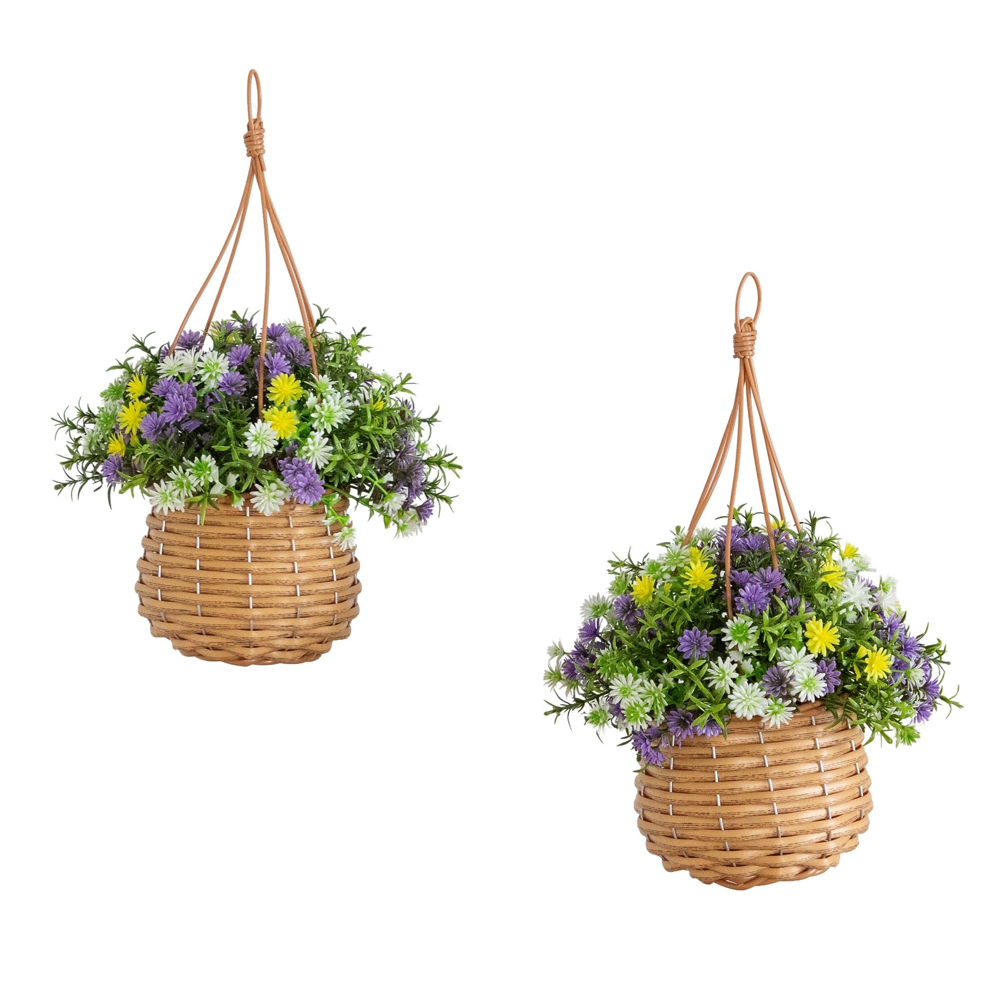 13 In Uv Resistant Dandelion And Rosemary In Hanging Basket Set Of 2