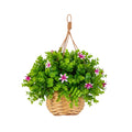 13 In Uv Resistant Lily And Eucalyptus Woven Hanging Basket