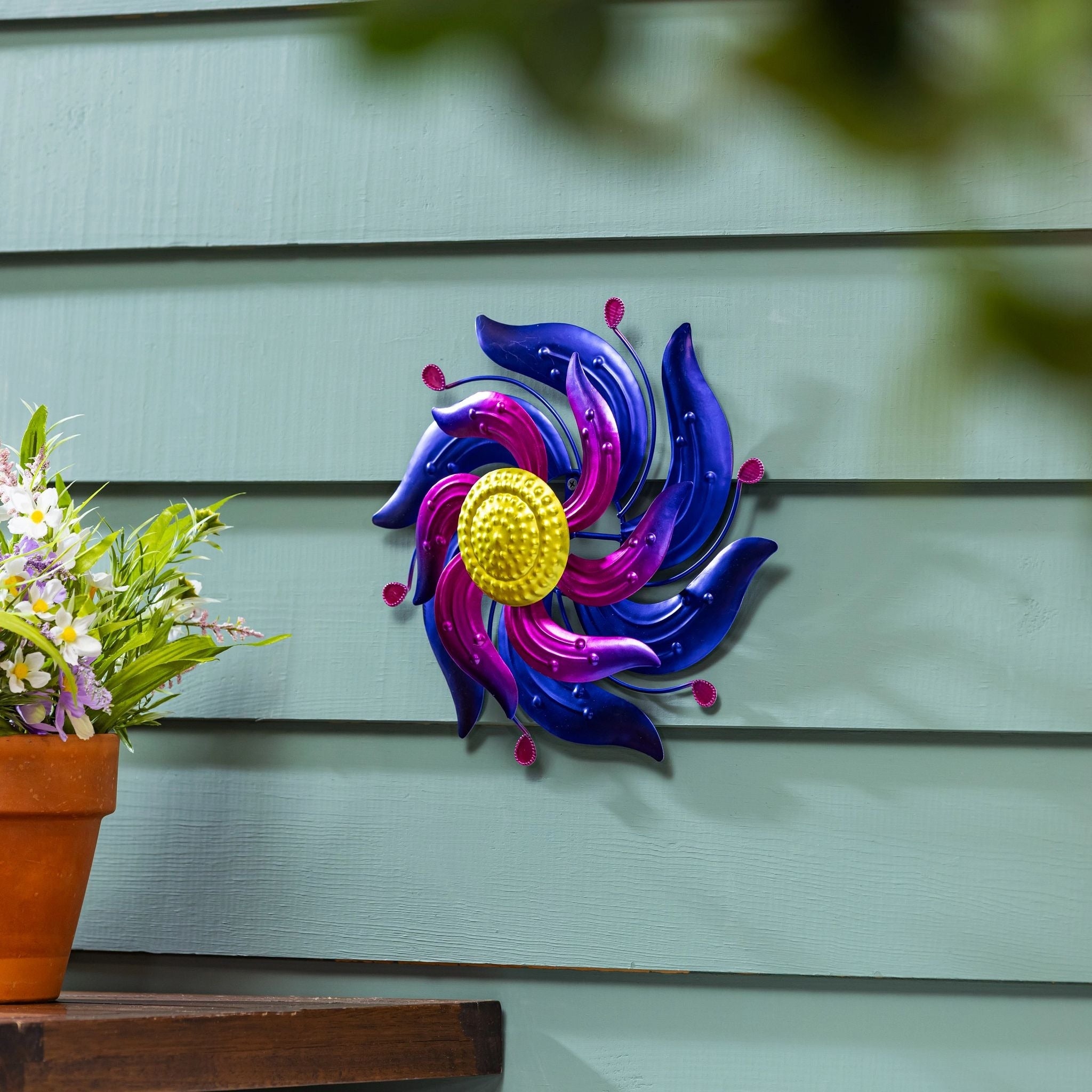 13 In. Celestial Swirl Purple Wall Spinner