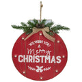 13.25 B O Red Ornament We Wish You A Merry Christmas Wall Sign