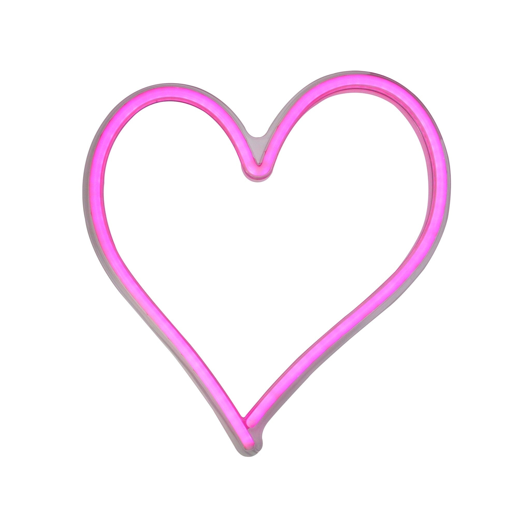 13.5 Neon Style Led Lighted Valentines Day Heart Window Silhouette Sign