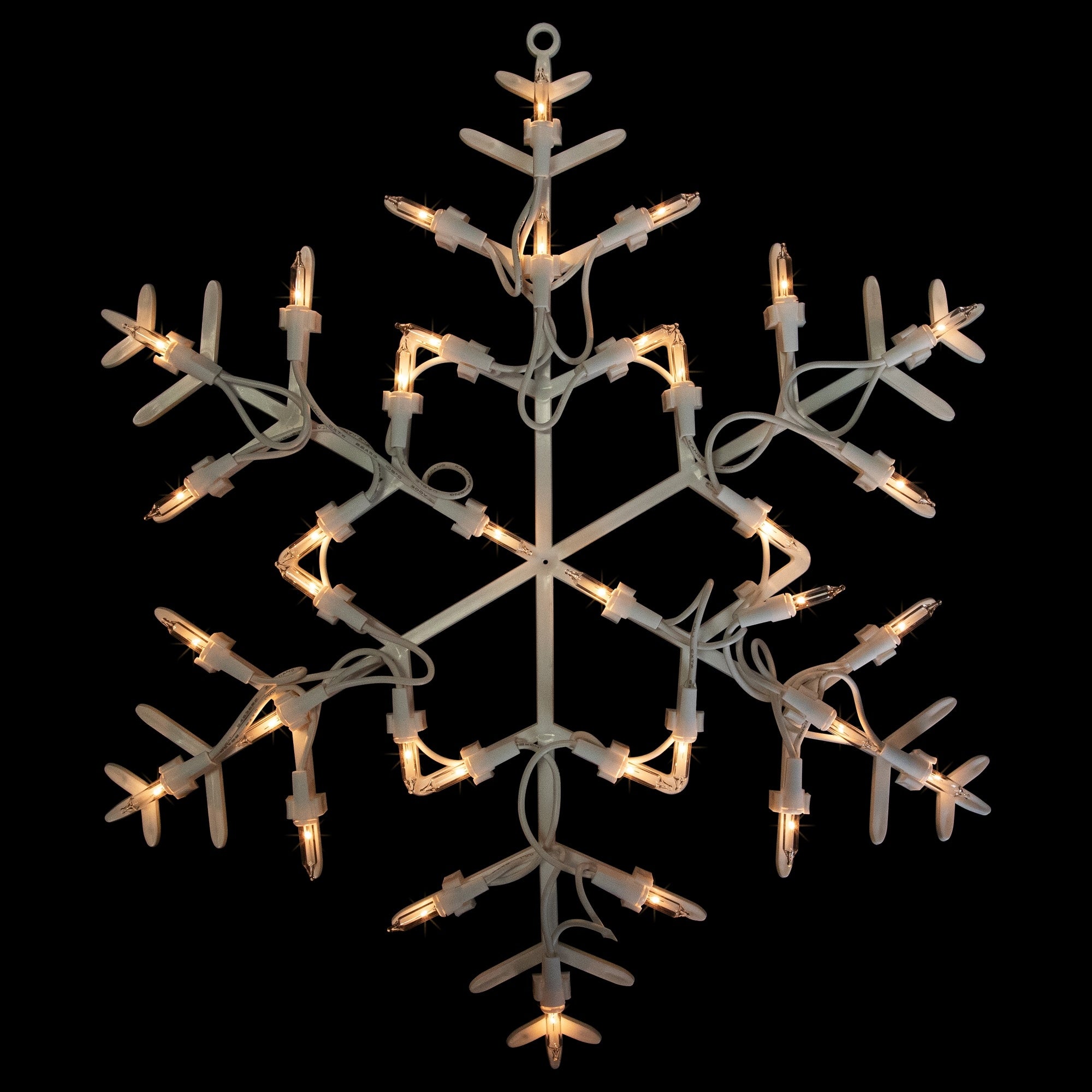 13.5 Lighted Snowflake Christmas Window Silhouette Decoration