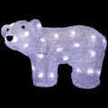 13.5 Lighted Commercial Grade Acrylic Baby Polar Bear Christmas Display Decoration