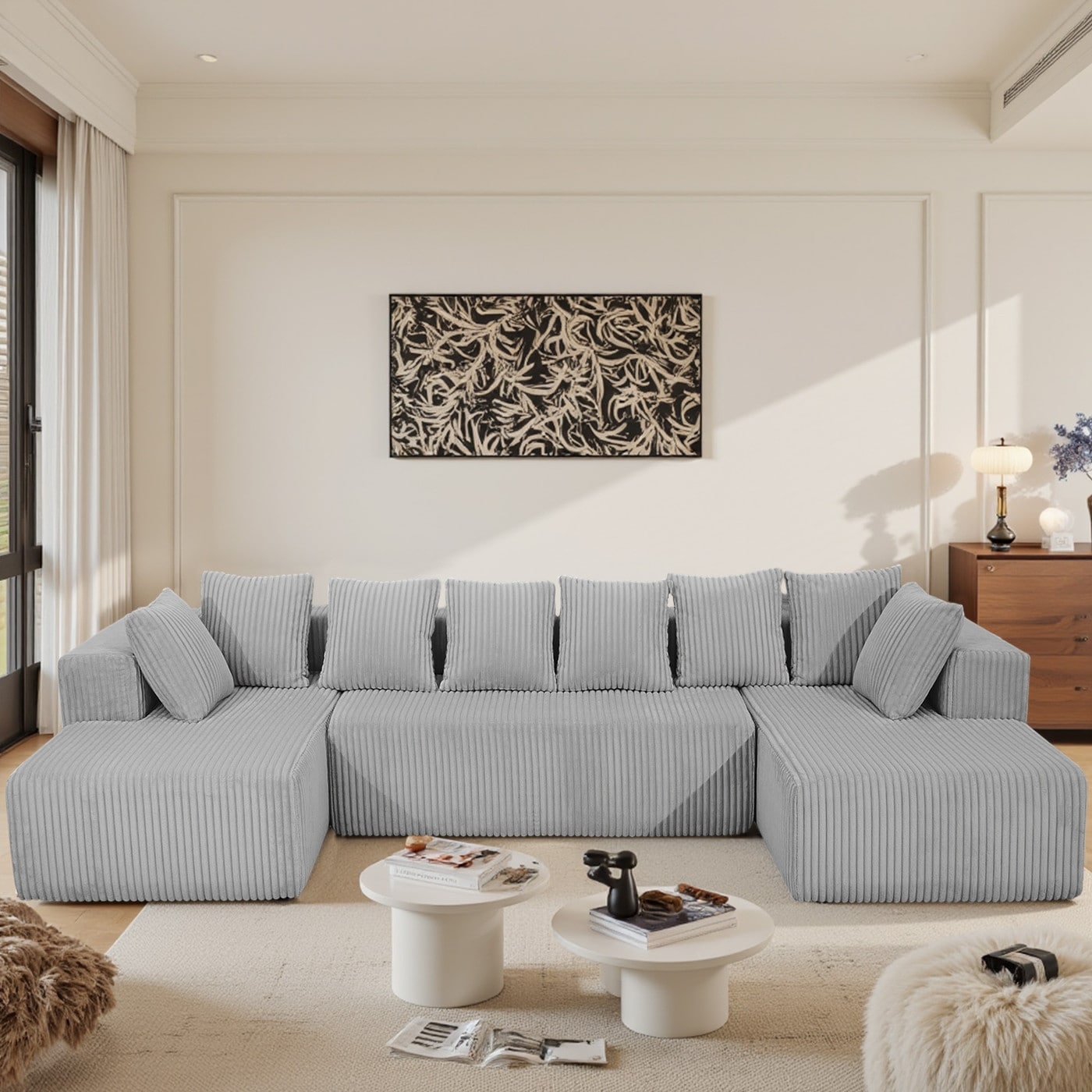 130 Boneless Couch Cloud Couch Sectional Modular Sofa 8 X 10