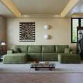 135 In Casual Green 4 Seater Left Reclining Sectional 8 X 10