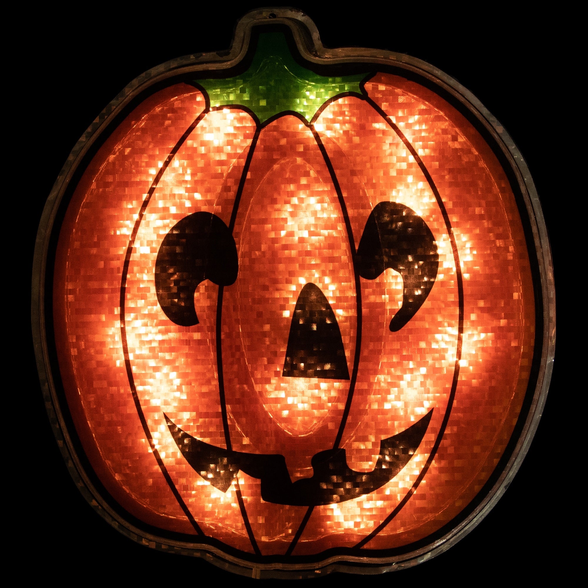 13 Holographic Lighted Jack O Lantern Pumpkin Halloween Window Silhouette