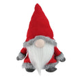 13 Red And Gray Christmas Sitting Santa Gnome With Faux Fur Trim