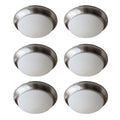 13 W 1 Light Led Flush Mount 6 Pack Ceiling Lights Brushed Nickel Finish By Rp Lighting