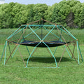 13Ft Geometric Dome Climber Play Center Kids Climbing Dome Tower With Hammock Rust Uv Resistant Steel Supporting 1000 Lbs