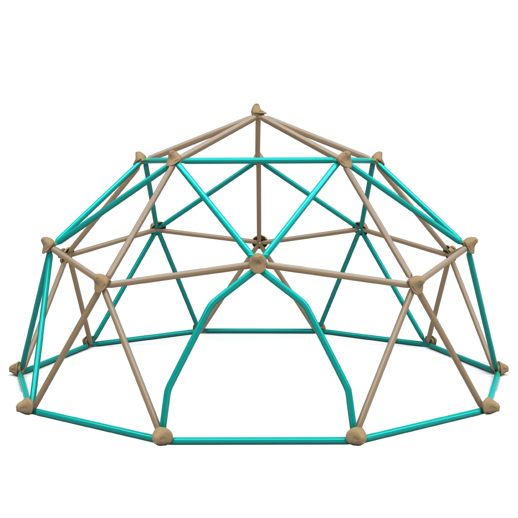 13Ft Geometric Dome Climber Play Center Kids Climbing Dome Tower With Hammock Rust Uv Resistant Steel Supporting 1000 Lbs