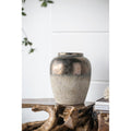 13X13X16 Round Sienna Brown Ceramic Accent Vase