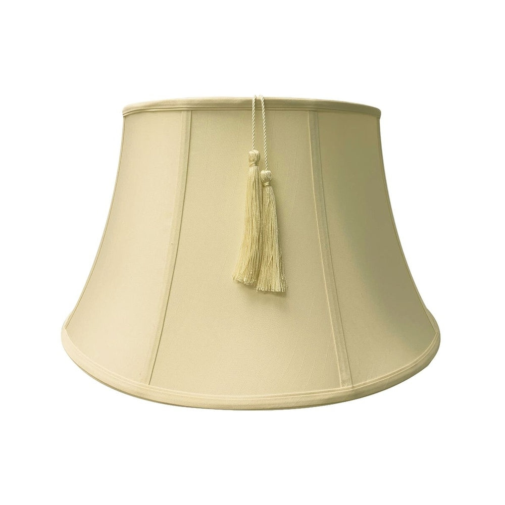 13X19X11 Floor Tassel Lampshade Eggshell Shantung Fabric