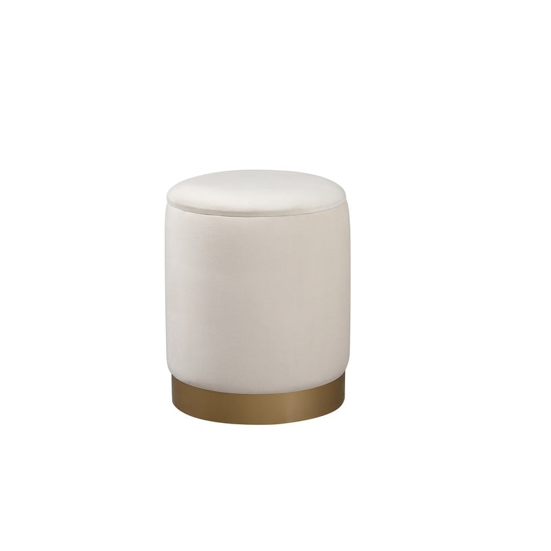 14 Inch Round Storage Ottoman