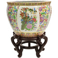 14 Satsuma Birds Flowers Porcelain Fishbowl