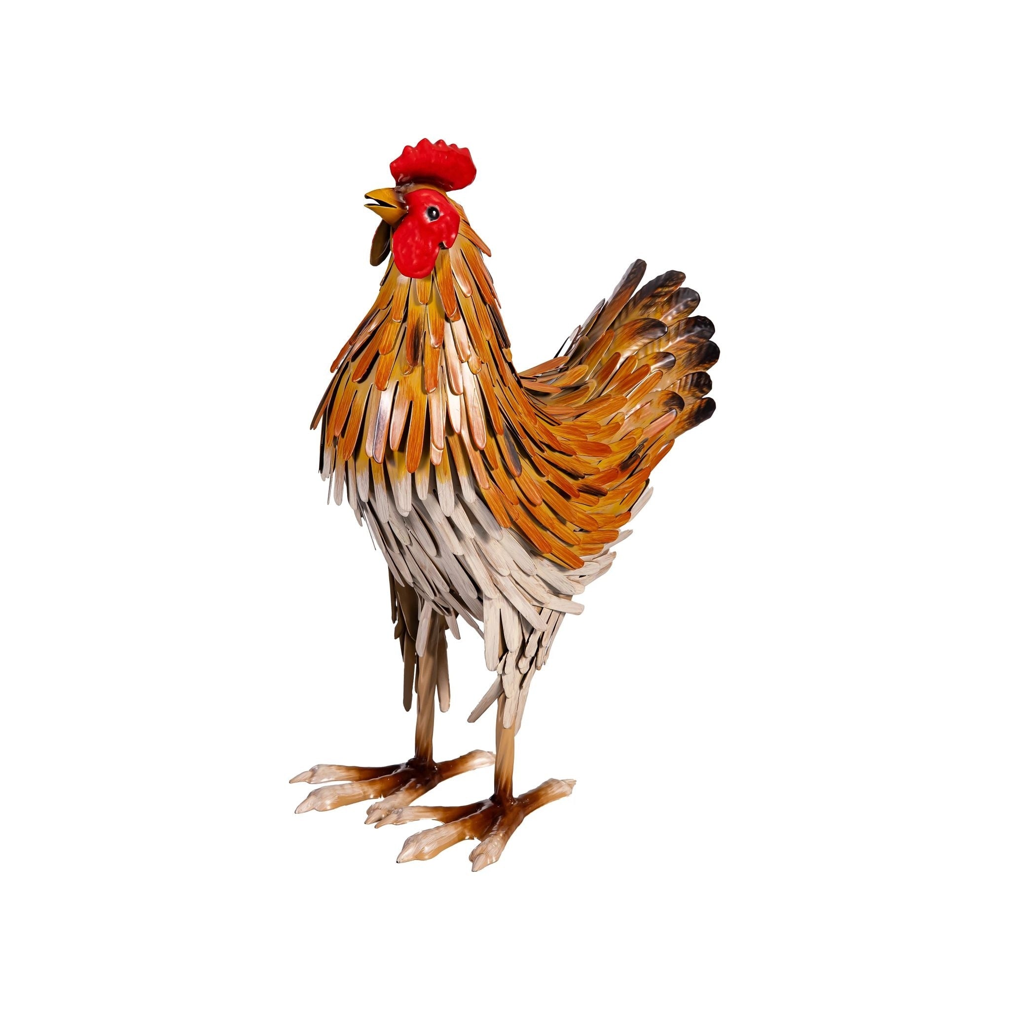 14 In. Metal Hen Garden Statue