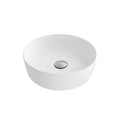 14.12 W White Porcelain Round Vessel Sink