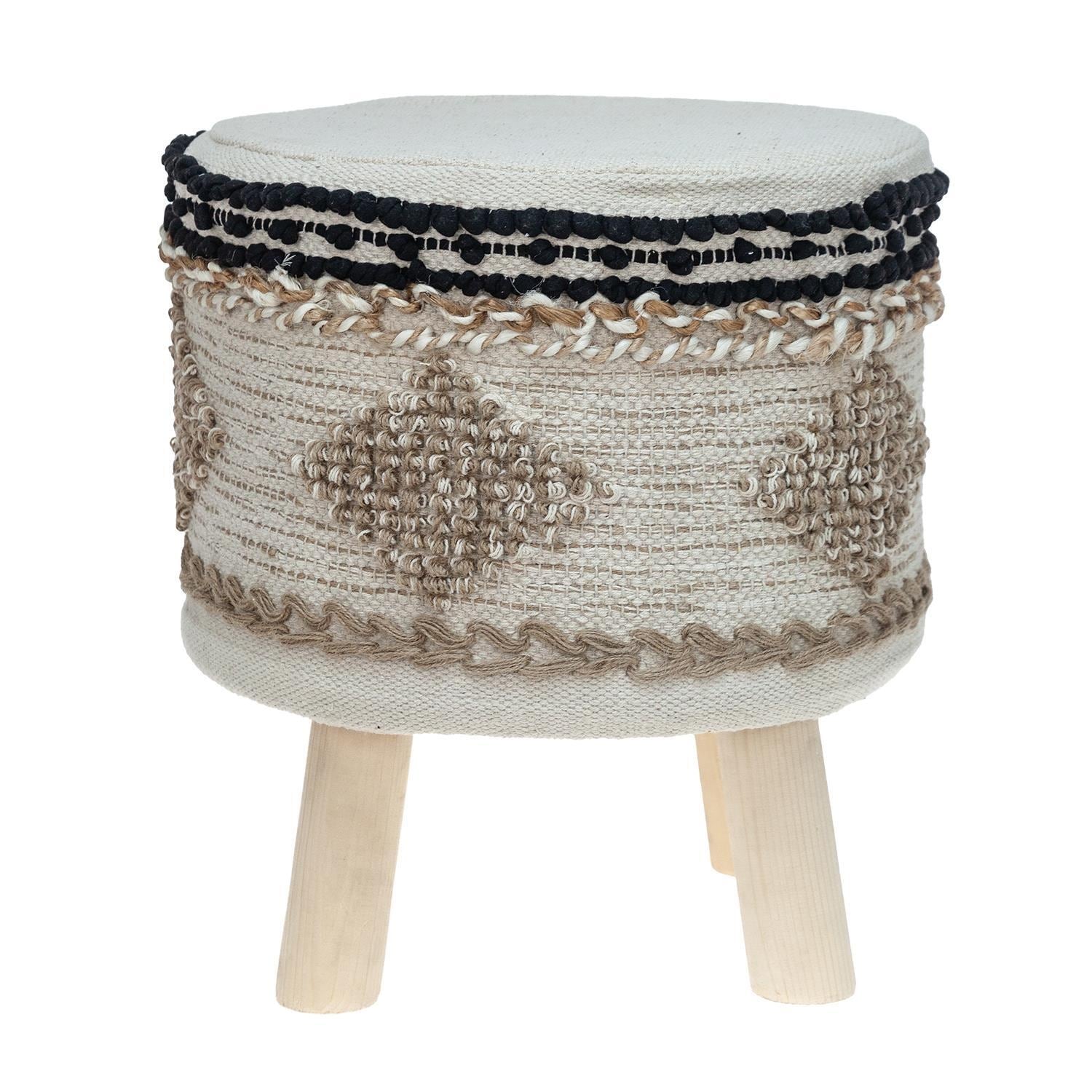 14.25 In.H Beige Finish Low Back Wood Frame Barstool Wood Seat Set Of 1 15.75