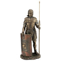 14.37 In H Roman Soldier With Javelin Figurine Poly Resin