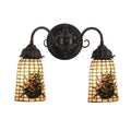 14.5 W Pine Barons 2 Lt Wall Sconce