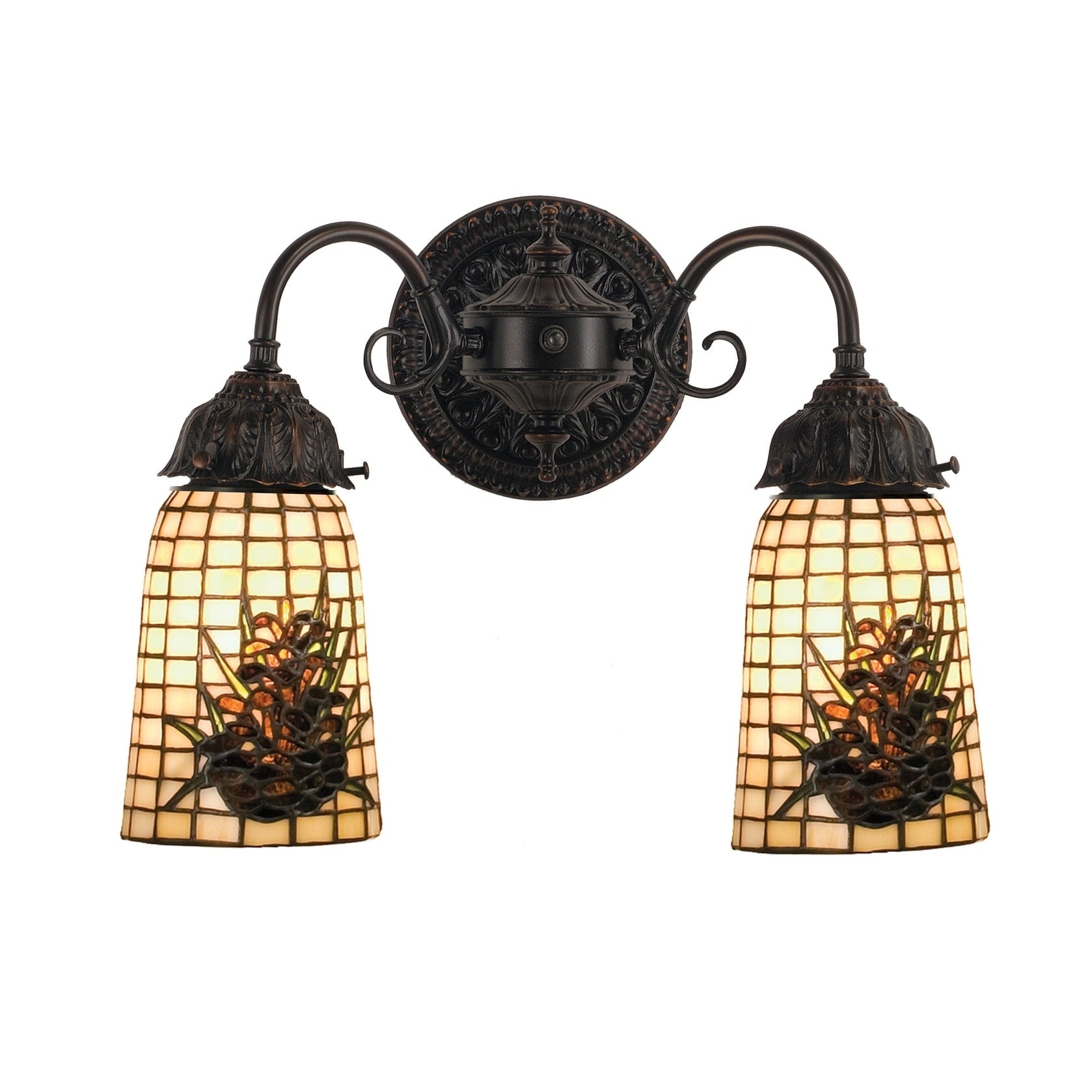 14.5 W Pine Barons 2 Lt Wall Sconce