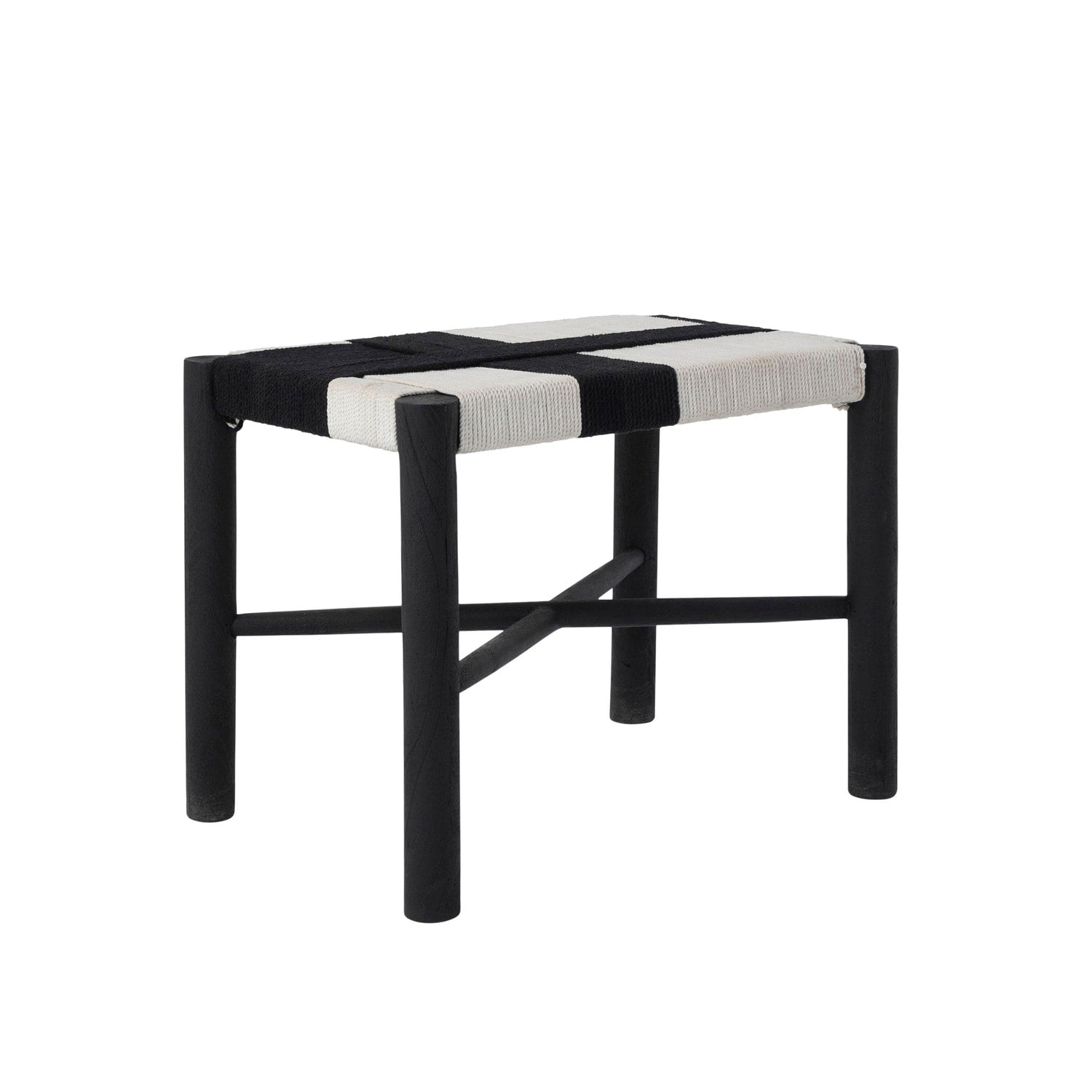 14.5 In.H White Finish Low Back Wood Frame Barstool Wood Seat Set Of 1 16