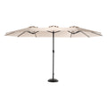 14.8 Ft Double Sided Outdoor Umbrella Rectangular Large With Crank No Base