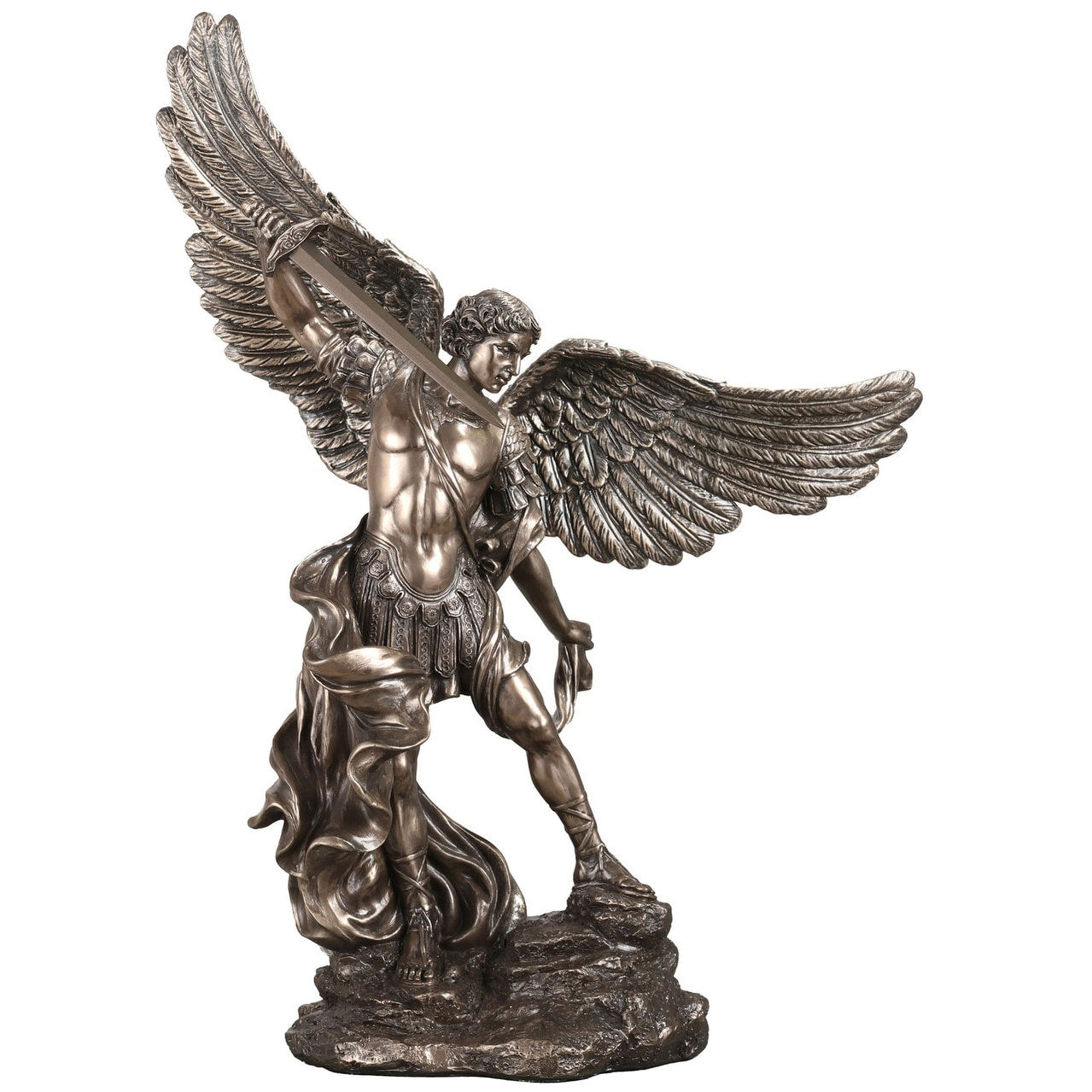 14.96 In H Archangel Saint Michael Figurine Poly Resin