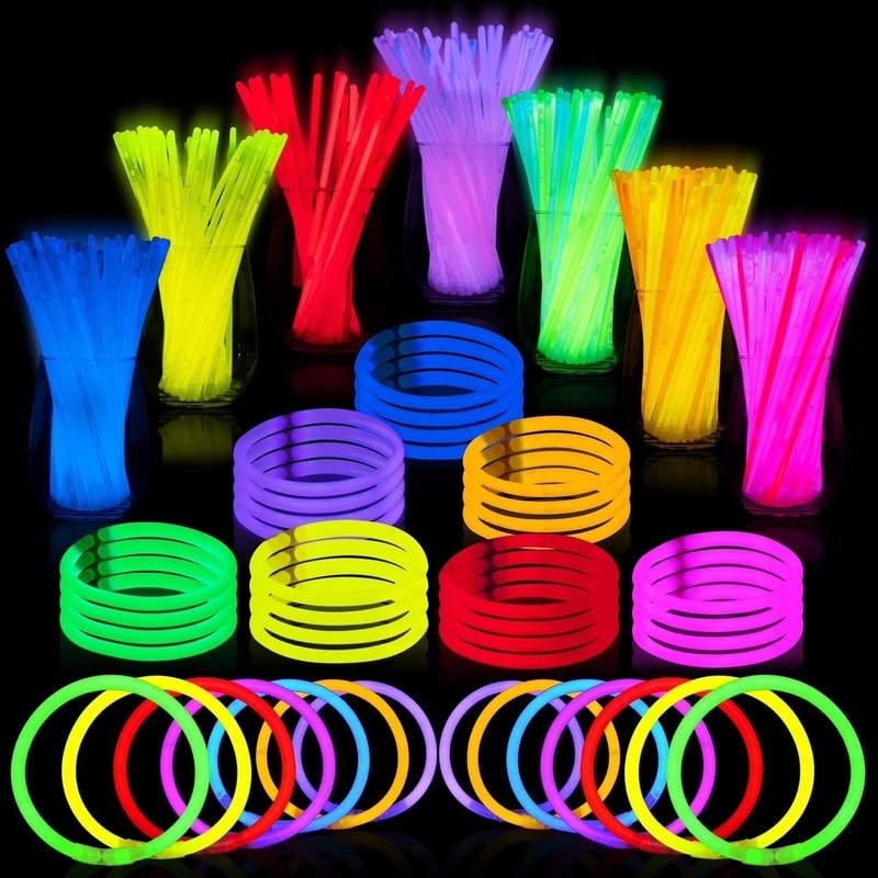 144 Pcs 8 Glow Sticks Bulk Party Supplies Multicolor