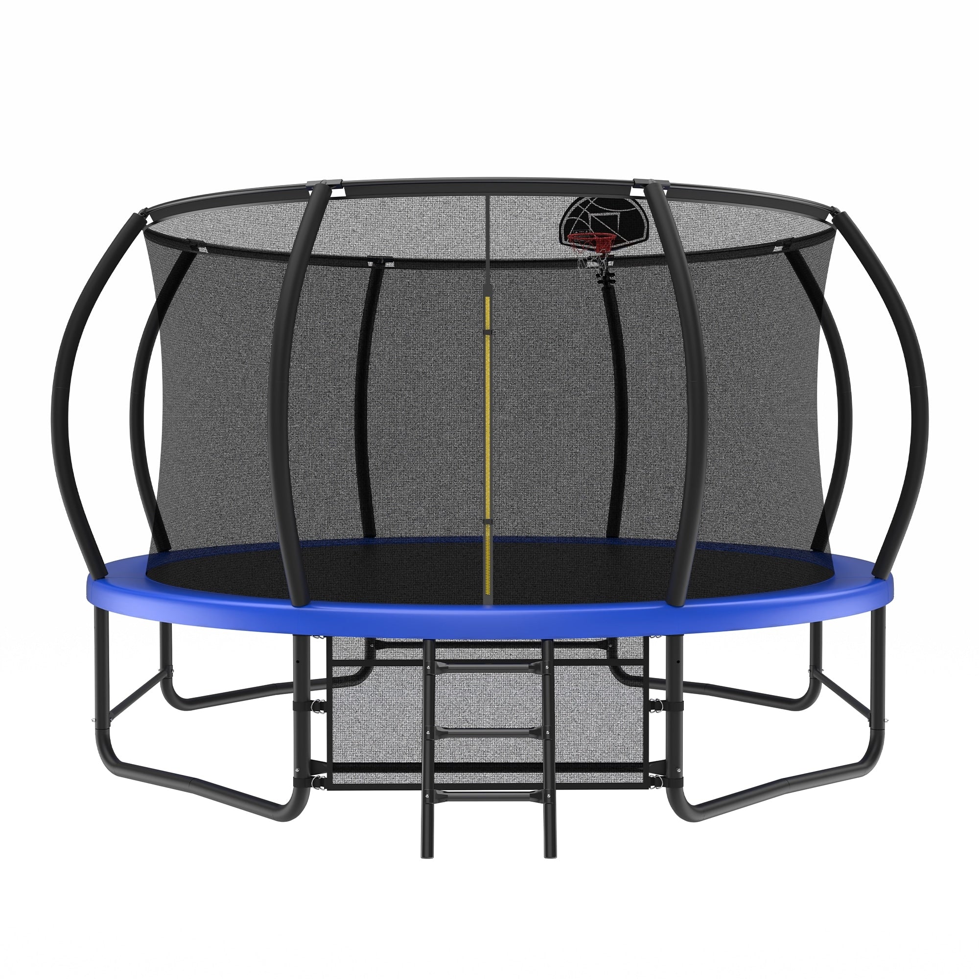 14Ft Trampoline With Enclosure Recreational Trampolines With Ladder And Antirust Coating Astm Approval Trampoline For Kids