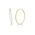 14K Gold 5 8Ct Tdw Diamond Round Inside Out Hoop Earrings 1.5
