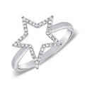 14K Gold 1 6 Ct Diamond Star Ring