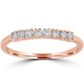 14K Rose Gold 1 5 Ct Tdw Diamond Ring Womens Stackable Wedding Anniversary Band