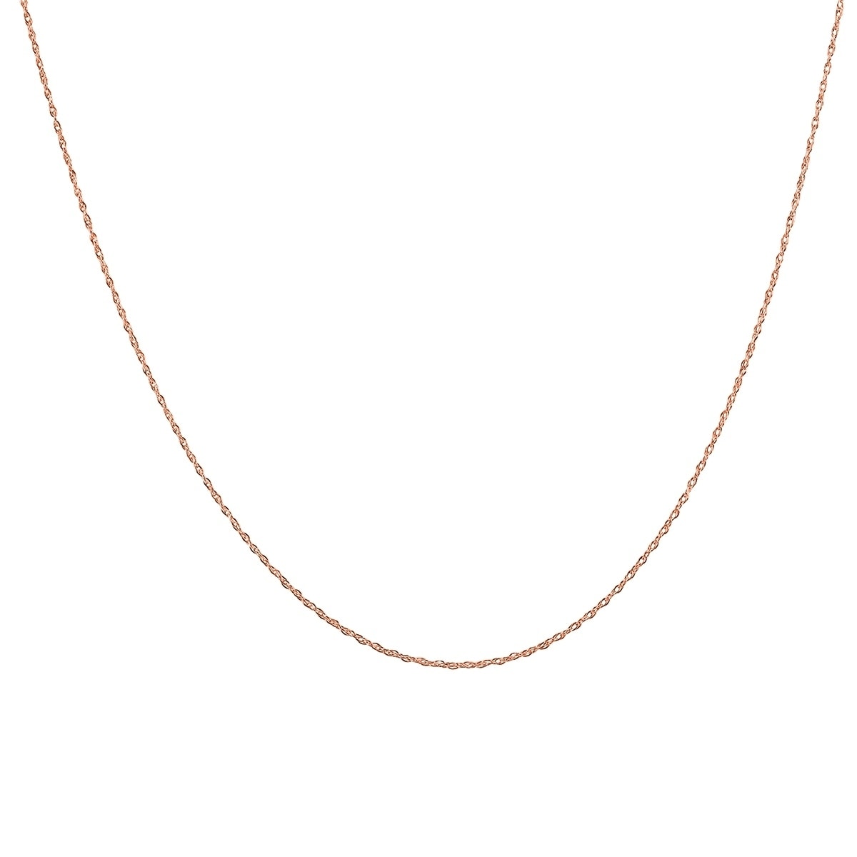 14K Rose Gold 20 Rope Chain With Spring Ring Clasp
