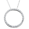 14K White Gold 1 2Ct Tdw Circle Of Life Diamond Pendant