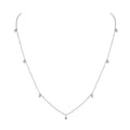 14K White Gold 1 3 Ct Tw Diamond Station Necklace