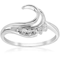 14K White Gold 1 4 Ct Tdw Diamond Engagement Guard Wrap Ring I J I2 I3