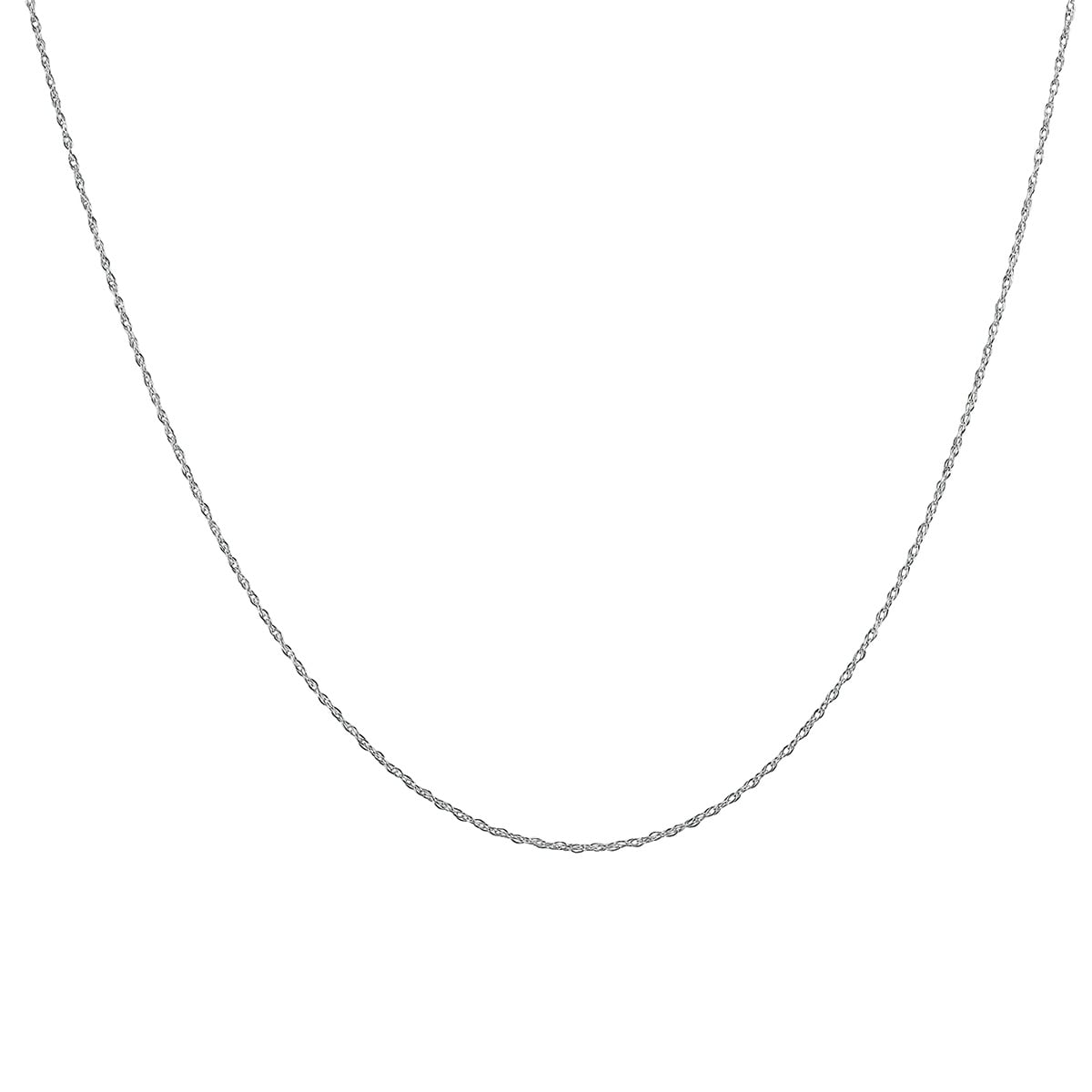 14K White Gold 16 Rope Chain With Spring Ring Clasp
