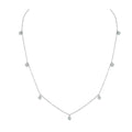 14K White Gold 7 8 Ct Tw Diamond Station Necklace