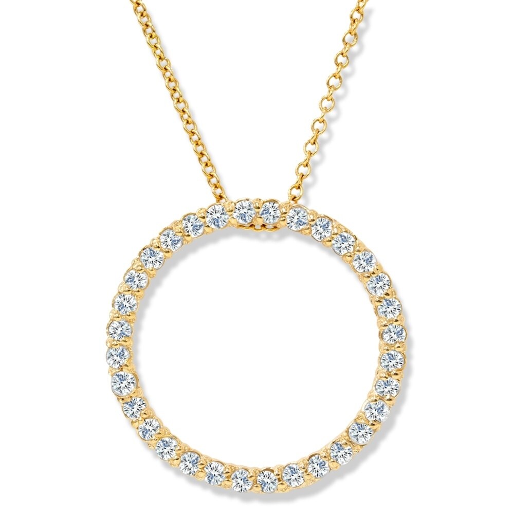 14K Yellow Gold 1 2Ct Circle Of Life Diamond Pendant