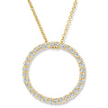 14K Yellow Gold 1 2Ct Circle Of Life Lab Grown Diamond Pendant Necklace