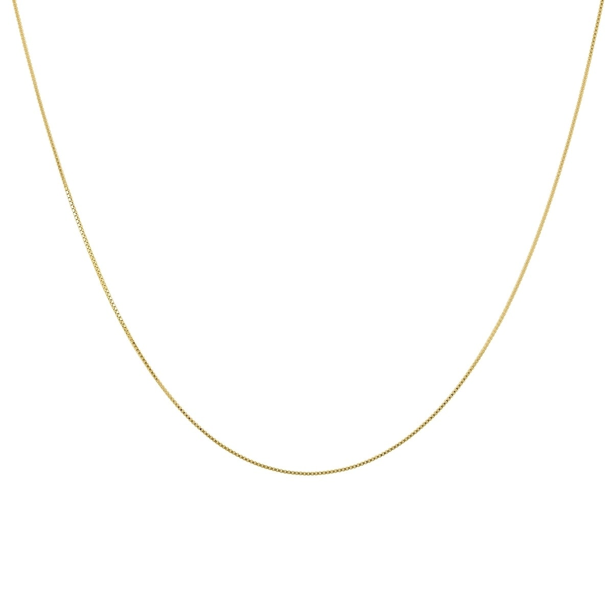 14K Yellow Gold 20 Box Chain With Spring Ring Clasp