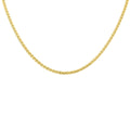 14K Yellow Gold 3.3Mm Shiny Hollow Wheat Chain With Lobster Clasp 18 Inch