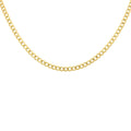 14K Yellow Gold 4.4Mm Oval Curb Chain With Lobster Clasp 22 Inch