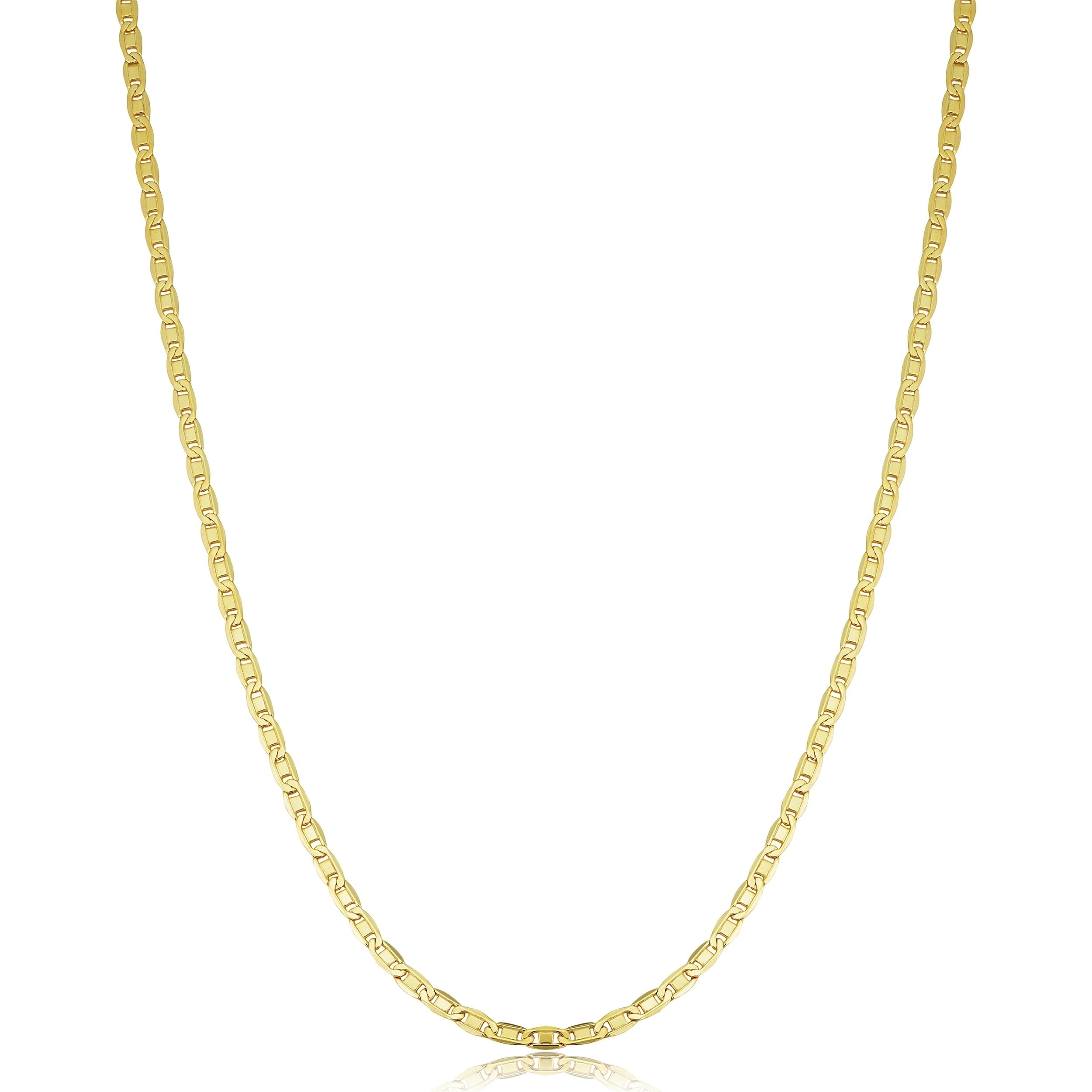 14K Yellow Gold Filled 2.2 Mm Solid Valentino Chain Necklace 16 30 Inches