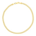 14K Yellow Gold Filled 3.3Mm Curb Link Bracelet With Lobster Clasp